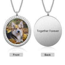 Load image into Gallery viewer, Personalized CZ Stone Memorial Necklace With Picture- Best Mother&#39;s Day Gift