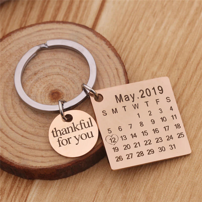Personalized Calendar Keychain