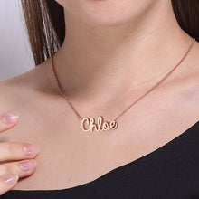 Load image into Gallery viewer, Personalized Cursive Style Name Necklace