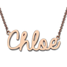 Load image into Gallery viewer, Personalized Cursive Style Name Necklace.