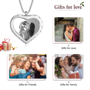 Personalized Heart Memorial Pendant With Loved Ones Picture