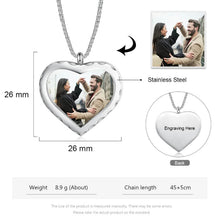 Load image into Gallery viewer, Personalized Heart Memorial Pendant With Loved Ones Picture