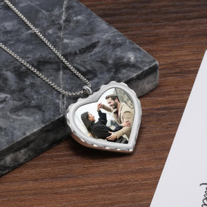 Personalized Heart Memorial Pendant With Loved Ones Picture