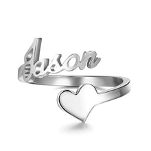 Load image into Gallery viewer, Personalized Heart Name Ring