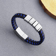 Load image into Gallery viewer, Personalized Leather bracelet For men With Name Beads