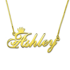 Personalized Name Necklace With Queen Crown
