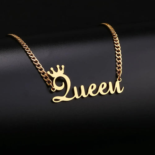 Personalized Name Necklace with Cuban Chain