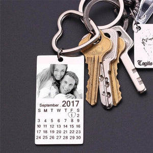 Personalized  Photo Calendar Keychain Anniversary Gifts