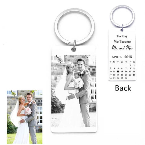 Personalized Photo Calendar Keychain Gift