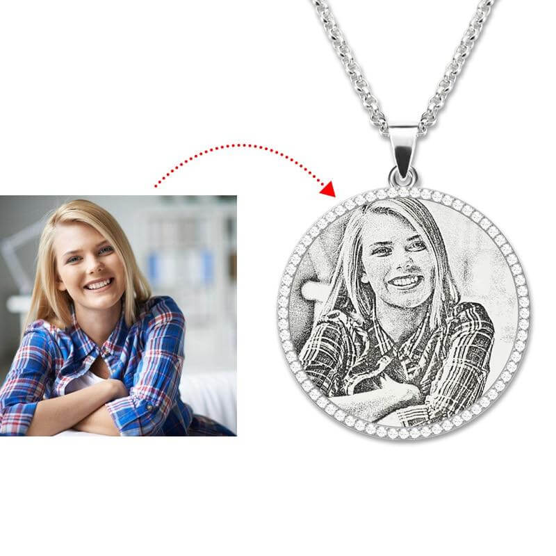 SEKECHIKU Large Picture Necklace Personalized Photo Custom Chain with  Picture Pendant Necklace for Men Women Oversize Pendant Memorial Necklace  with Picture Hip Hop Jewelry Personalized Gift | Amazon.com