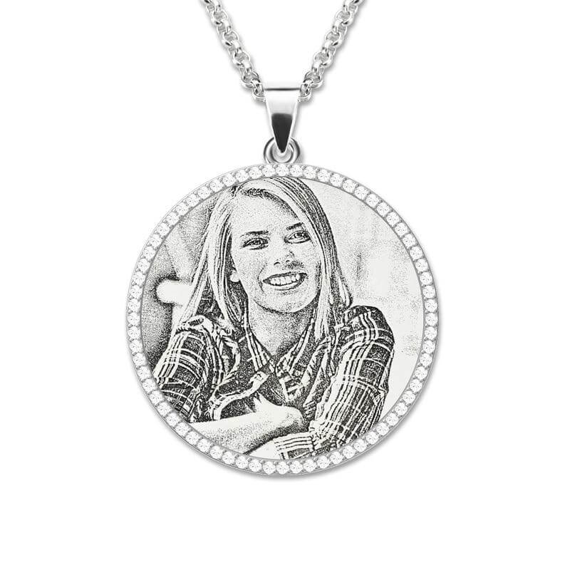 Personalized Photo Memorial Necklace for Mom