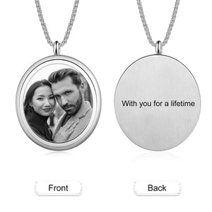 Personalized Photo Memorial Pendant Necklace With Loved Ones