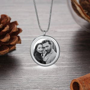 Personalized Photo Memorial Pendant Necklace With Loved Ones