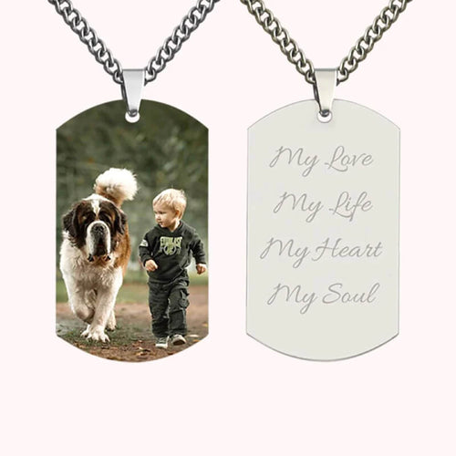 Personalized Photo Necklace Memorial Gift
