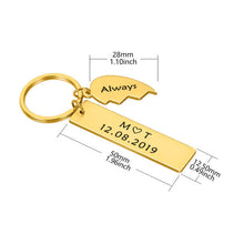 Load image into Gallery viewer, Personalized Split Heart Keychains - Best Christmas Gifts For Couples