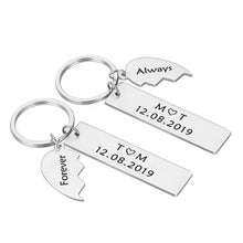 Load image into Gallery viewer, Personalized Split Heart Keychains - Best Christmas Gifts For Couples