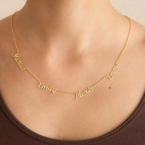 Personalized multiple name necklace