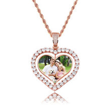 Load image into Gallery viewer, Photo Rotating Heart Pendant Necklace - Best Couples Gifts