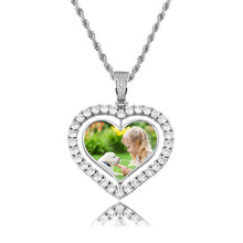 Load image into Gallery viewer, Photo Rotating Heart Pendant Necklace - Christmas Gifts For Couples