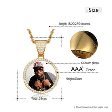 Load image into Gallery viewer, Custom picture pendant all details and Pendant Specifications