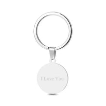 Load image into Gallery viewer, Round Personalized Photo Keychain Holder