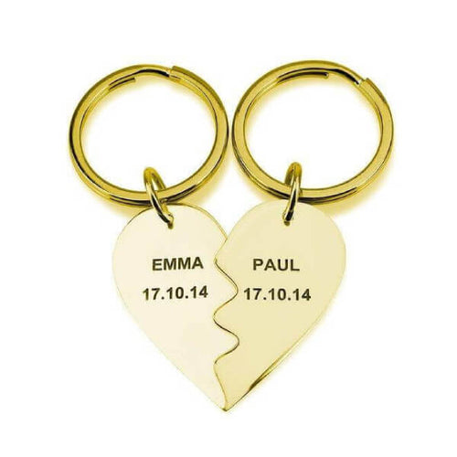 Split Heart Keychain - Christmas Gift Ideas For Couples