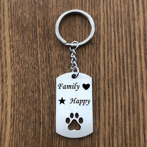 Stainless Steel Personalized Dog Tag Photo Keychain