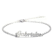 Load image into Gallery viewer, Sterling Silver Adjustable Custom Name Bangle Bracelets