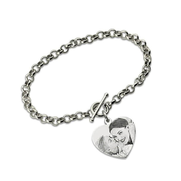 Custom Photo Bracelet with Picture Inside – Circle & Charm Styles collection