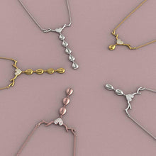 Load image into Gallery viewer, Three color options gold rose gold silver mom name necklace