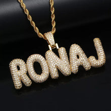 Load image into Gallery viewer, Bubble Letter Name Necklace For Men