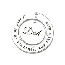 Load image into Gallery viewer, Personalized engraved message necklace for Dad, dual-layer stainless steel pendant