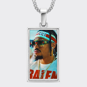 Silver Plated Picture Necklaces For Men