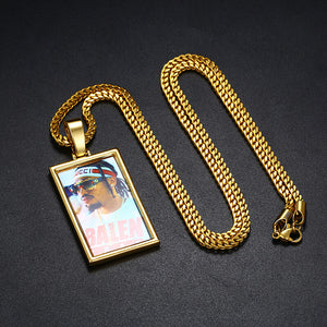 14k Gold Plated Picture Necklaces For Men