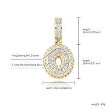 Load image into Gallery viewer, Iced Out Micro Pave CZ Initial Number Pendant Necklace