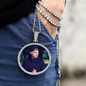Personalized Photo Medallions Necklace For Men