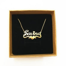 Load image into Gallery viewer, Personalized Name Necklaces With Heart