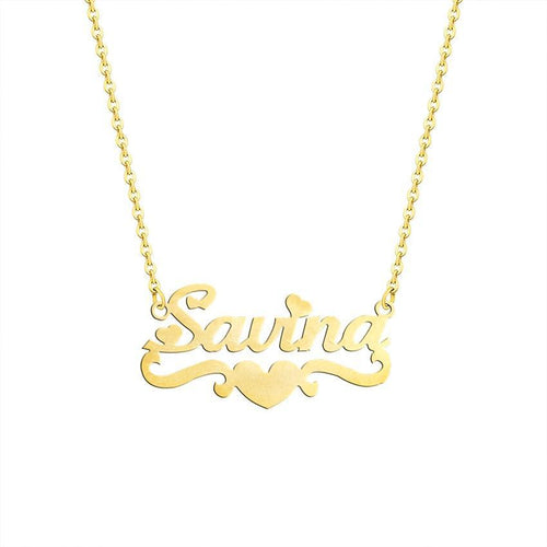 Personalized Name Necklaces With Heart