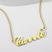 Load image into Gallery viewer, 14k Gold Plated Custom Baby Name Necklace