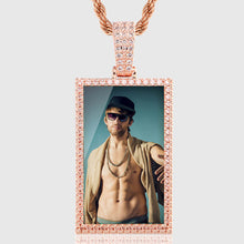 Load image into Gallery viewer, 14k Rose Gold Plated Men&#39;s Picture Necklace 