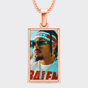 Rose Gold Plated Picture Necklaces For Men